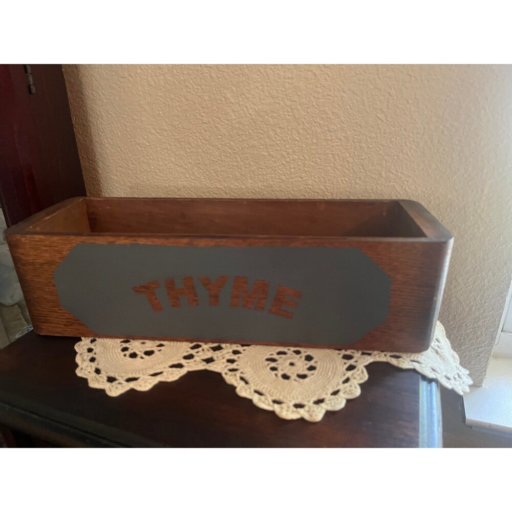 Antique Painted "Thyme" Wooden Sewing Drawer